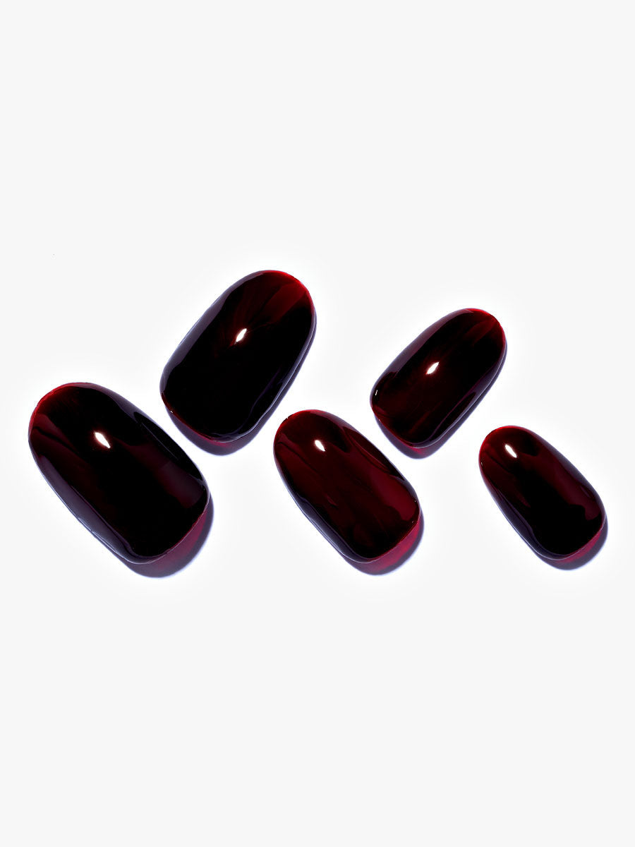 KOSBLING nail studio — Dark Red / Oval