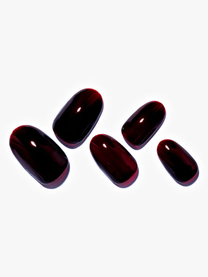 KOSBLING nail studio — Dark Red / Oval