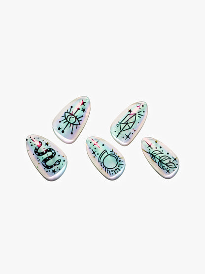 KOSBLING nail studio — Primitive Totem / Short Almond
