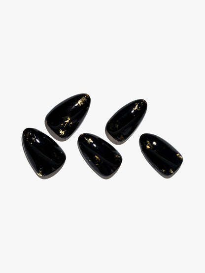 KOSBLING nail studio — Black Metal / Short Almond