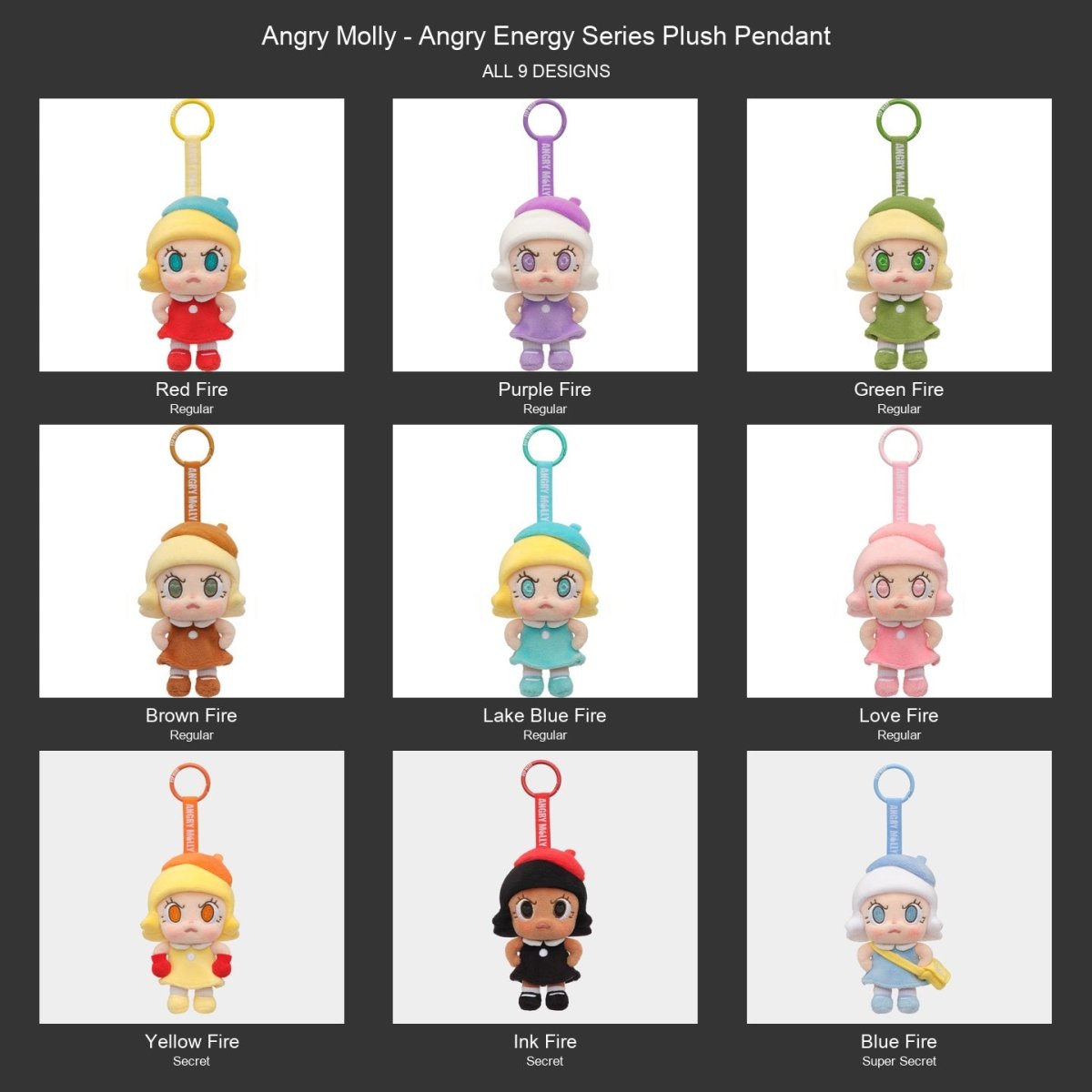 Angry Molly - Angry Energy Series Plush Pendant - kosbling-ip-molly