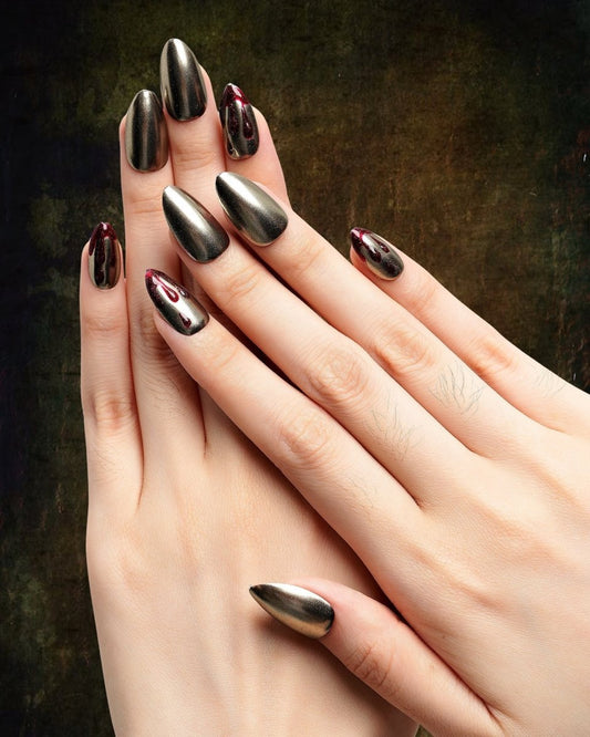 Bloody Metal — Handmade Nails - kosbling-kb-design-reference
