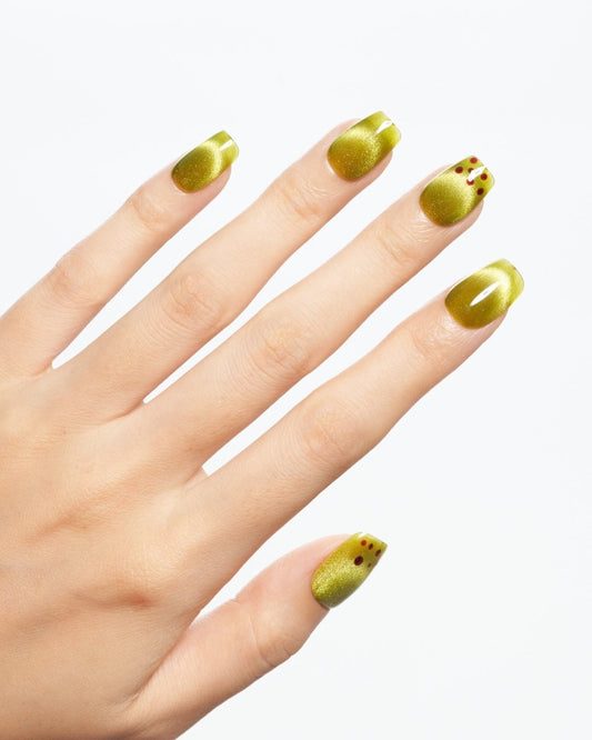 Cat Eye / Kiwi Kiss — Handmade Nails - kosbling-kb-design-reference