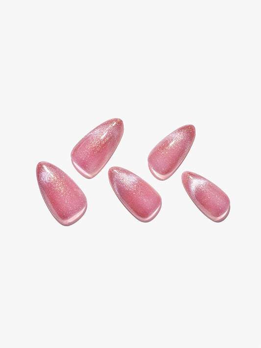 Cat Eye / Pink Breeze — Handmade Nails - kosbling-kb-design-reference