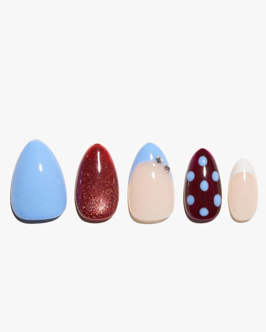 Cat Eye / Retro Riviera — Handmade Nails - kosbling-kb-design-reference