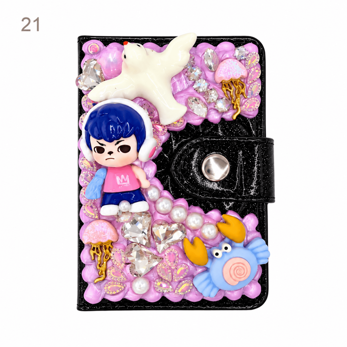 Decorated Magnetic Phone Card Holder - kosbling-ready-to-ship