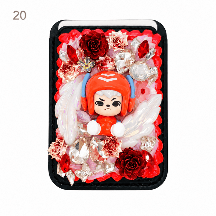 Decorated Magnetic Phone Card Holder - kosbling-ready-to-ship