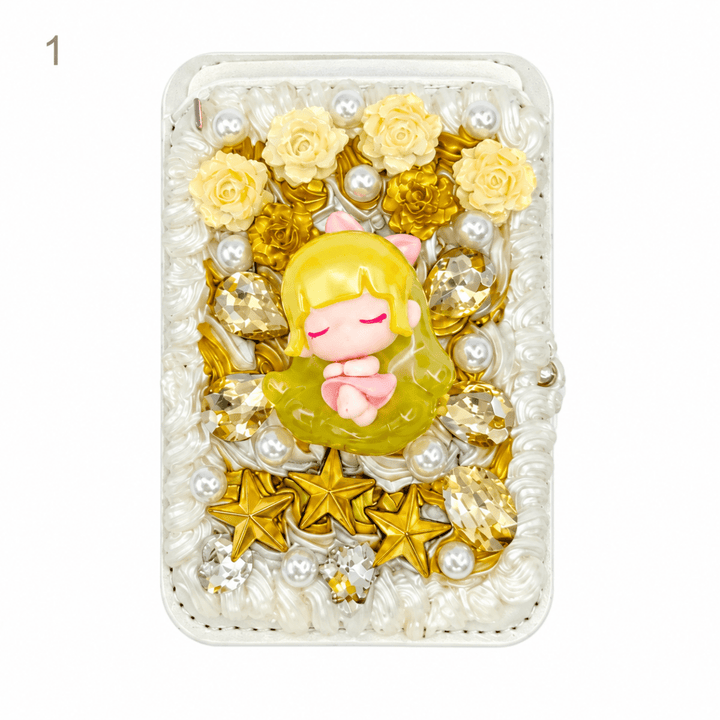 Decorated Magnetic Phone Card Holder - kosbling-ready-to-ship
