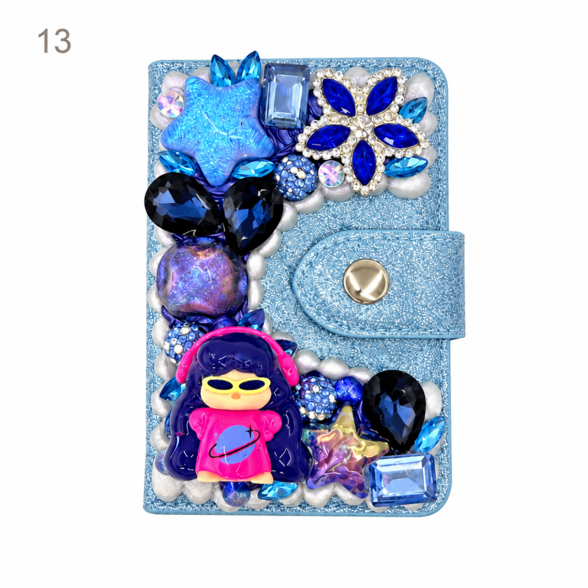Decorated Magnetic Phone Card Holder - kosbling-ready-to-ship
