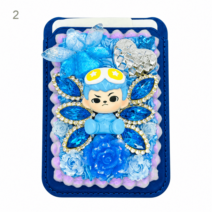 Decorated Magnetic Phone Card Holder - kosbling-ready-to-ship