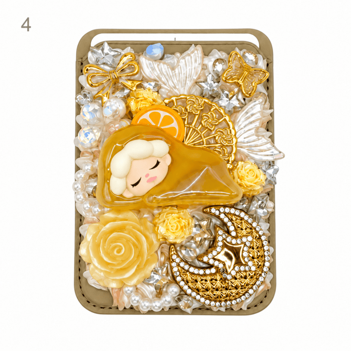 Decorated Magnetic Phone Card Holder - kosbling-ready-to-ship