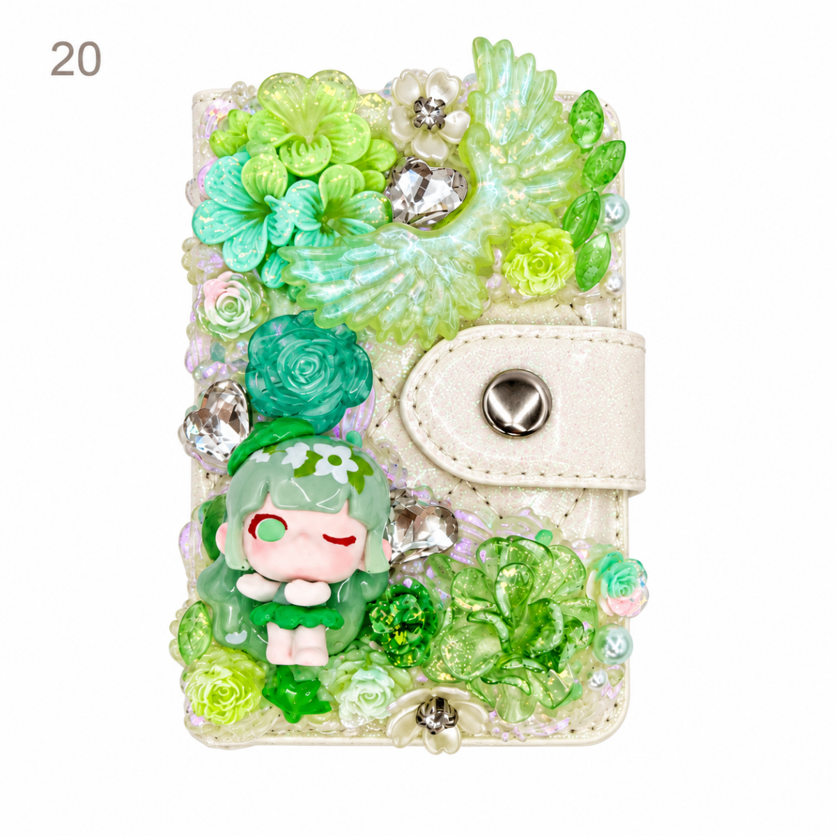 Decorated Magnetic Phone Card Holder - kosbling-ready-to-ship