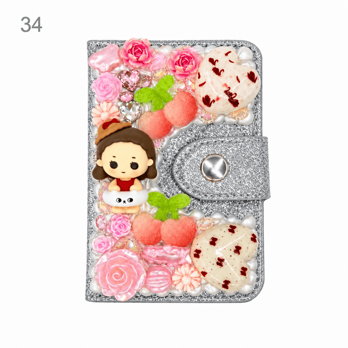 Decorated Magnetic Phone Card Holder - kosbling-ready-to-ship