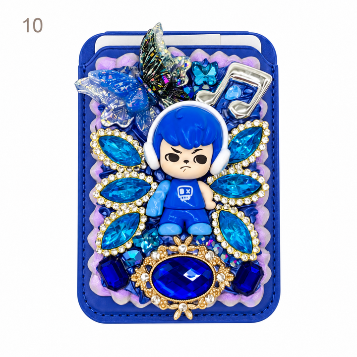Decorated Magnetic Phone Card Holder - kosbling-ready-to-ship