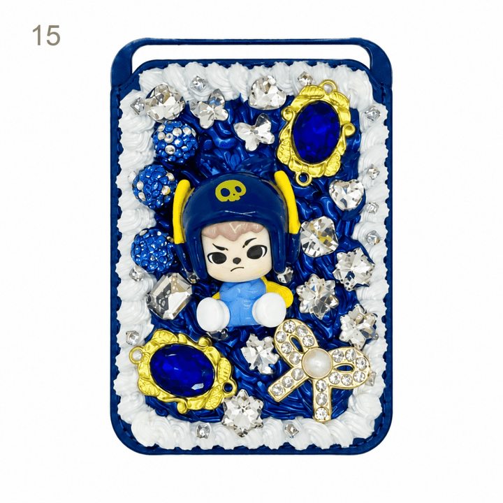 Decorated Magnetic Phone Card Holder - kosbling-ready-to-ship