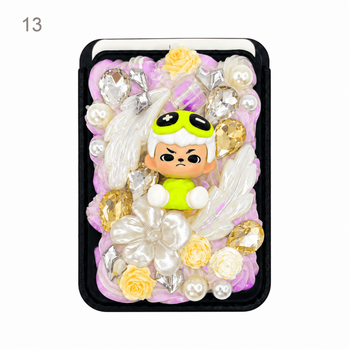 Decorated Magnetic Phone Card Holder - kosbling-ready-to-ship