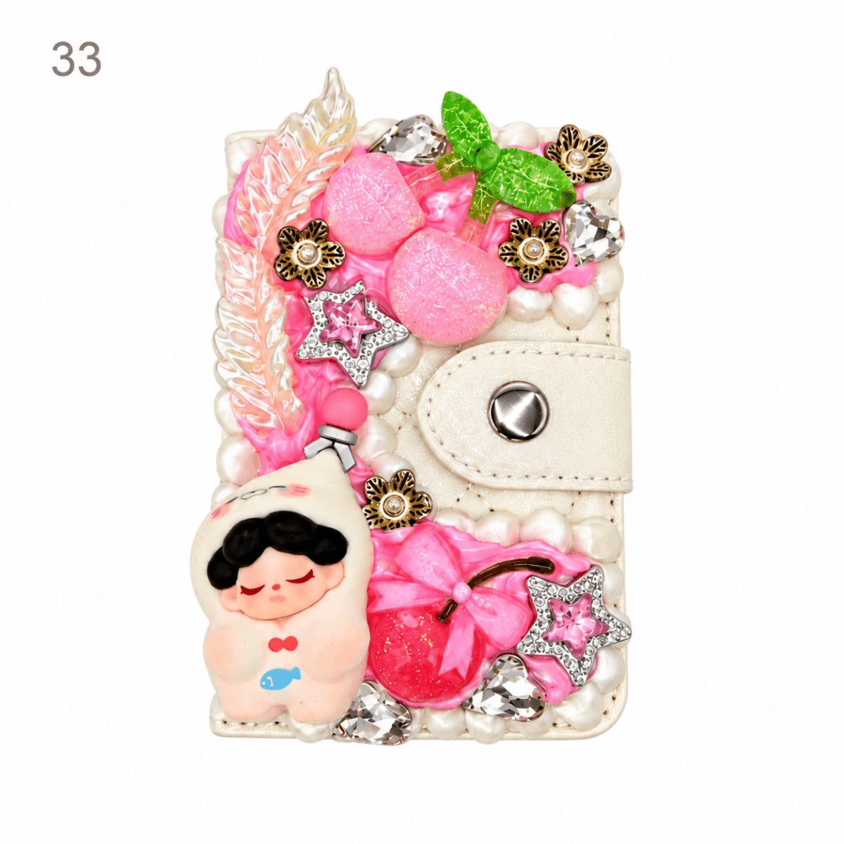 Decorated Magnetic Phone Card Holder - kosbling-ready-to-ship