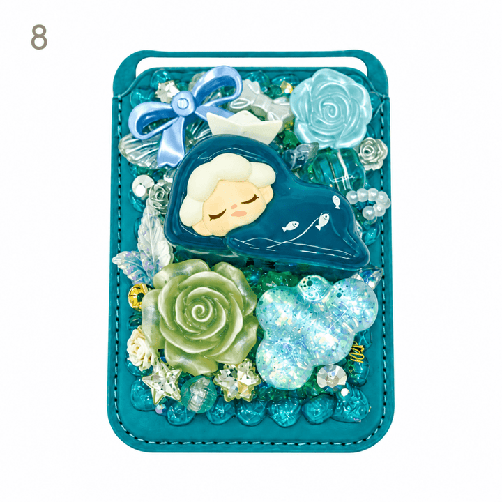Decorated Magnetic Phone Card Holder - kosbling-ready-to-ship