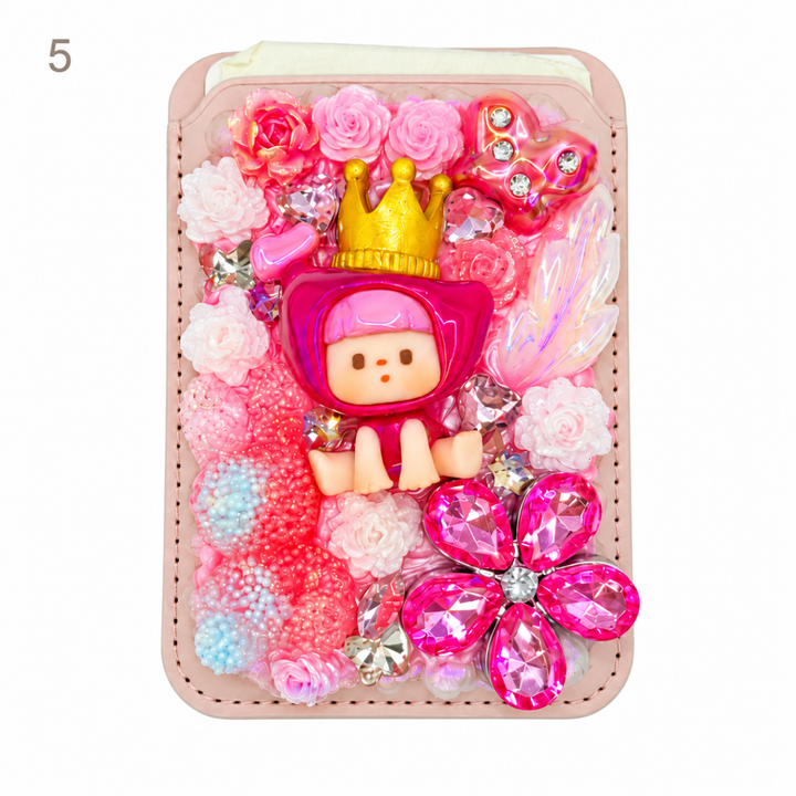 Decorated Magnetic Phone Card Holder - kosbling-ready-to-ship