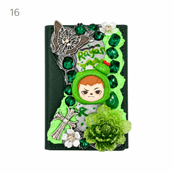 Decorated Tri-Fold Magnetic Phone Card Holder - kosbling-ready-to-ship
