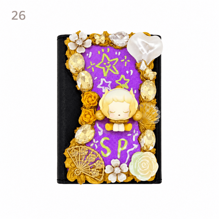 Decorated Tri-Fold Magnetic Phone Card Holder - kosbling-ready-to-ship