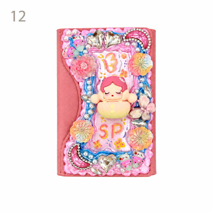 Decorated Tri-Fold Magnetic Phone Card Holder - kosbling-ready-to-ship