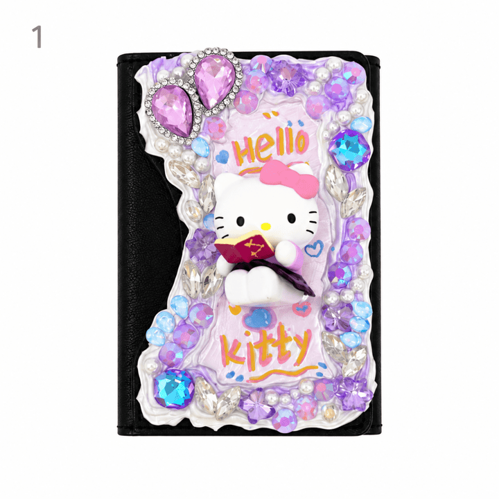 Decorated Tri-Fold Magnetic Phone Card Holder - kosbling-ready-to-ship