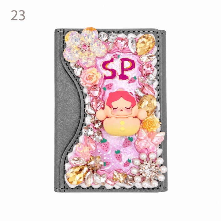 Decorated Tri-Fold Magnetic Phone Card Holder - kosbling-ready-to-ship