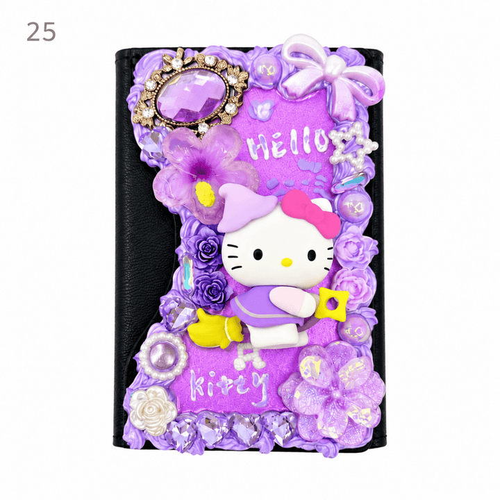 Decorated Tri-Fold Magnetic Phone Card Holder - kosbling-ready-to-ship