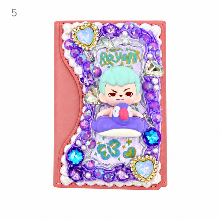 Decorated Tri-Fold Magnetic Phone Card Holder - kosbling-ready-to-ship