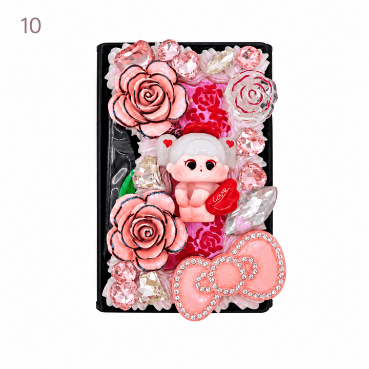 Decorated Tri-Fold Magnetic Phone Card Holder - kosbling-ready-to-ship
