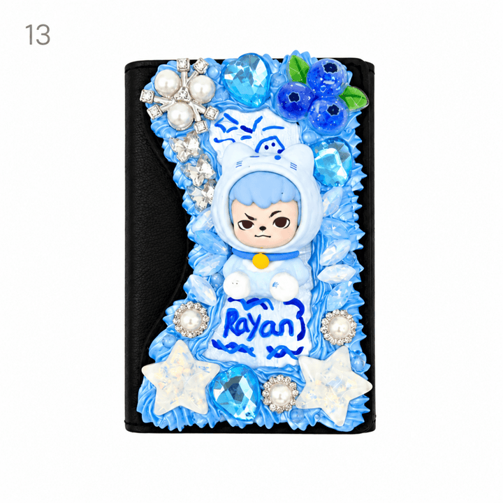 Decorated Tri-Fold Magnetic Phone Card Holder - kosbling-ready-to-ship
