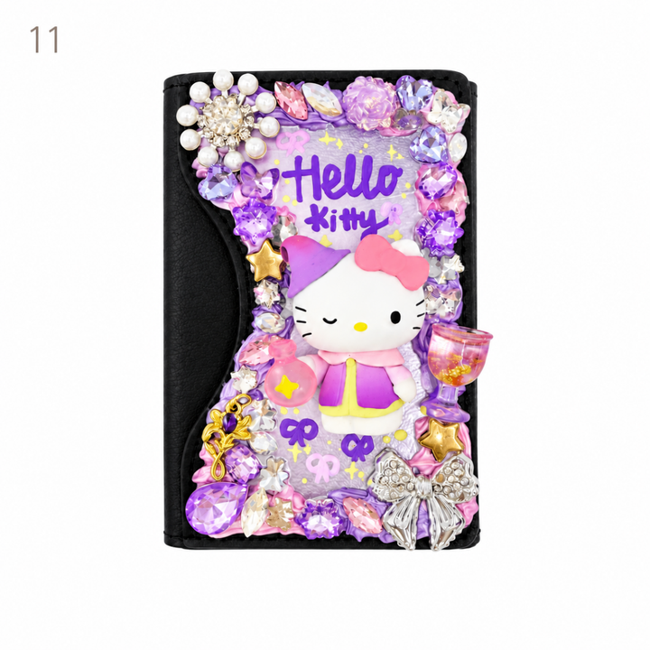 Decorated Tri-Fold Magnetic Phone Card Holder - kosbling-ready-to-ship