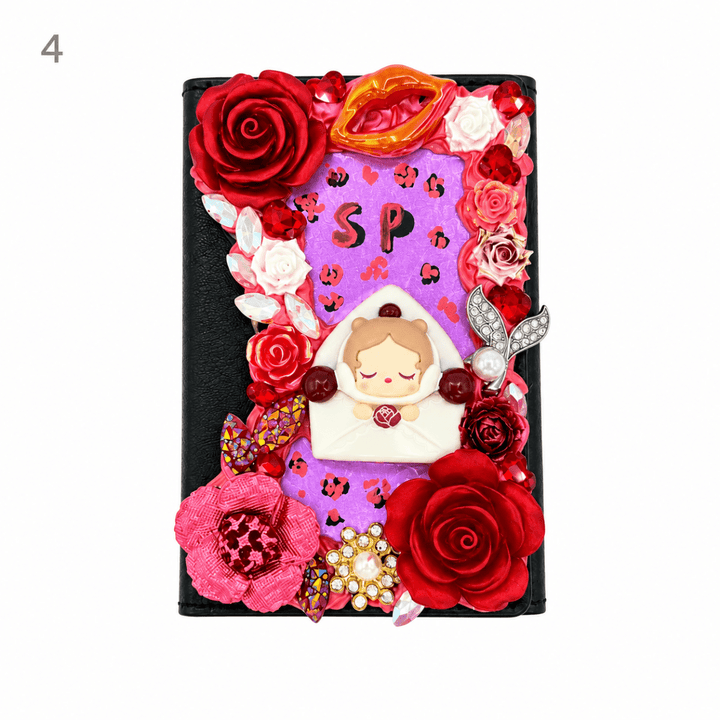 Decorated Tri-Fold Magnetic Phone Card Holder - kosbling-ready-to-ship
