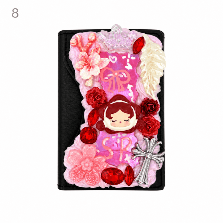 Decorated Tri-Fold Magnetic Phone Card Holder - kosbling-ready-to-ship