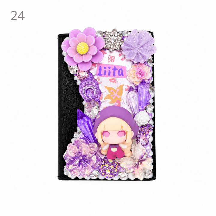Decorated Tri-Fold Magnetic Phone Card Holder - kosbling-ready-to-ship