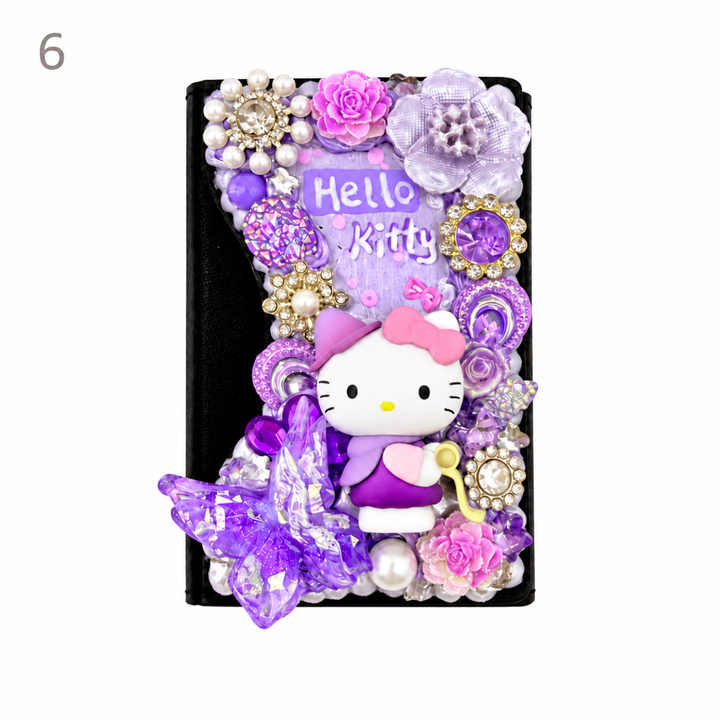 Decorated Tri-Fold Magnetic Phone Card Holder - kosbling-ready-to-ship