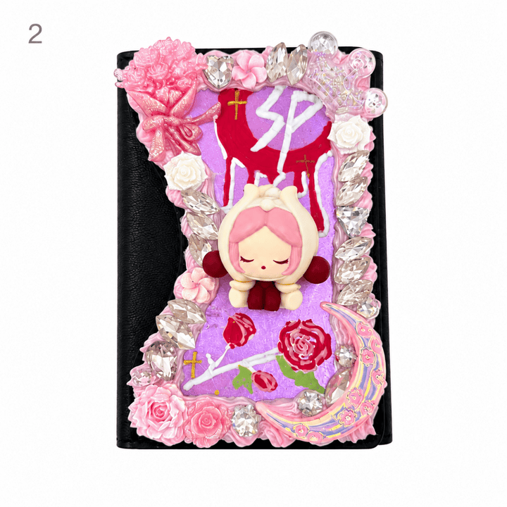 Decorated Tri-Fold Magnetic Phone Card Holder - kosbling-ready-to-ship