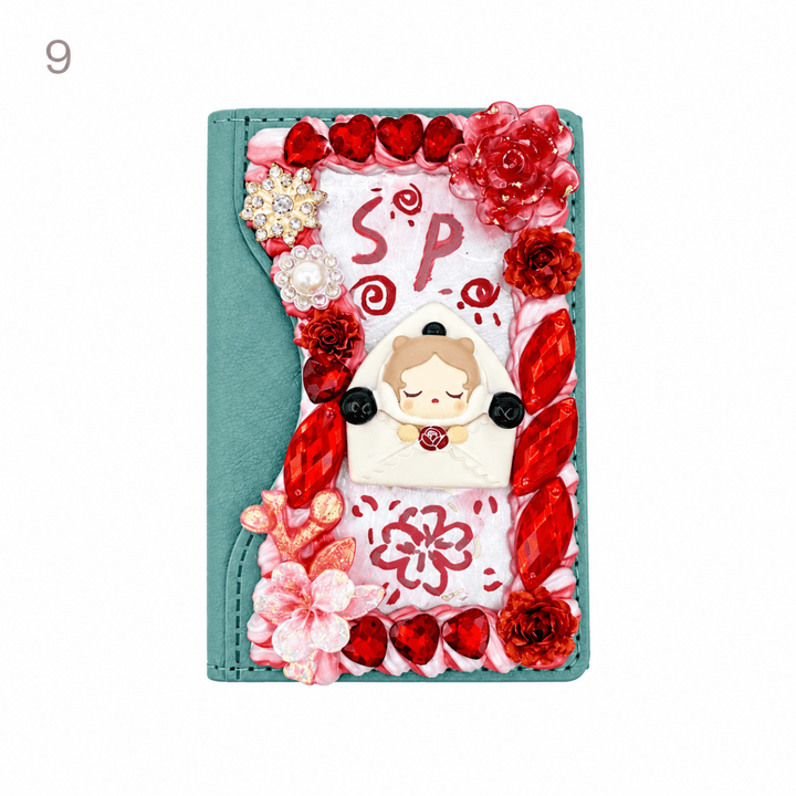 Decorated Tri-Fold Magnetic Phone Card Holder - kosbling-ready-to-ship