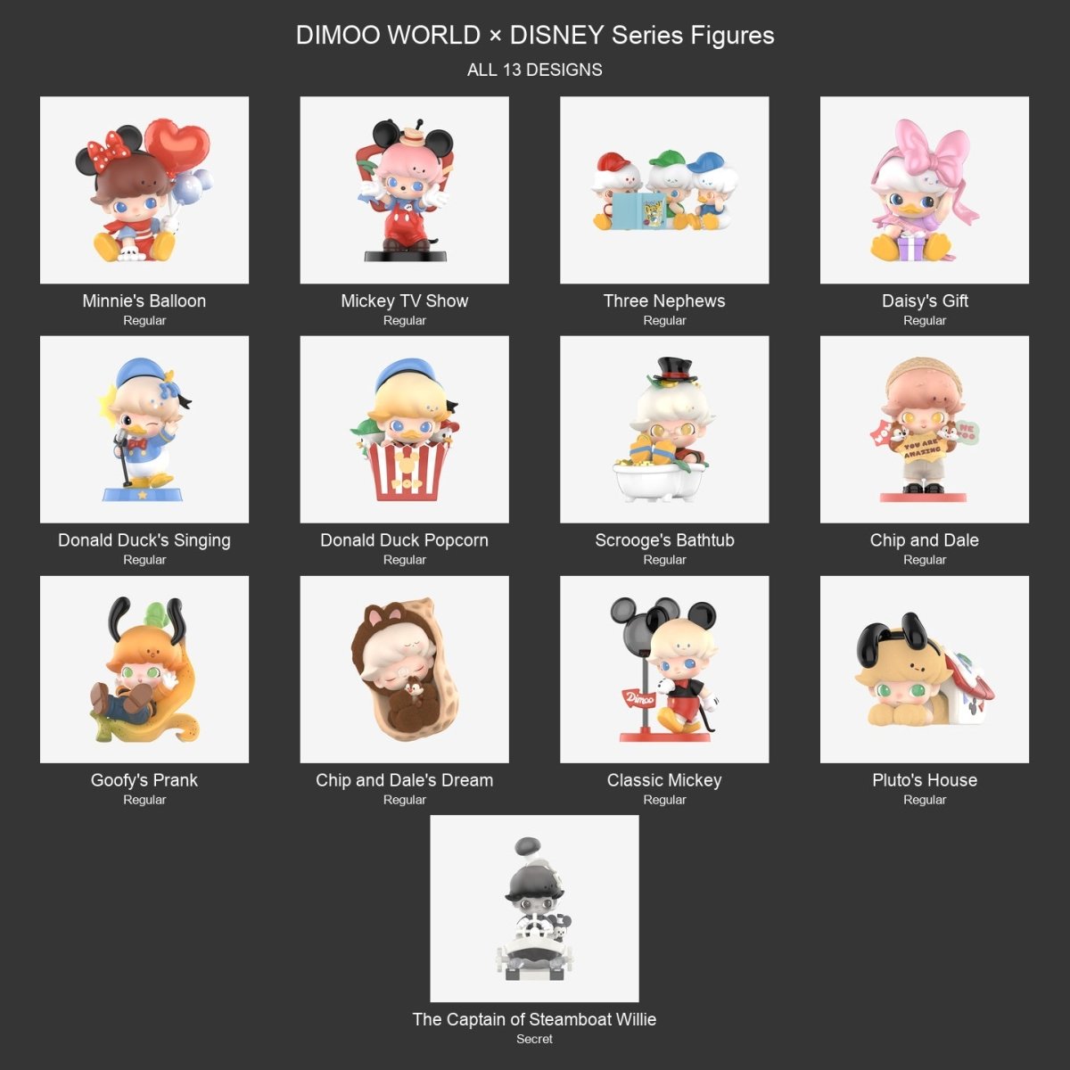 DIMOO-WORLD × DISNEY Series Figures - kosbling-ip-dimoo