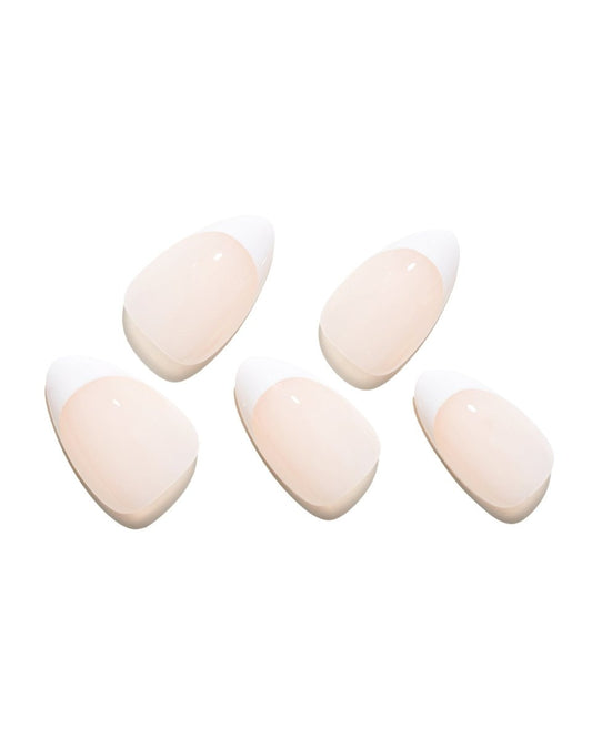 Glossy / Simple White — Handmade Nails - kosbling-kb-design-reference