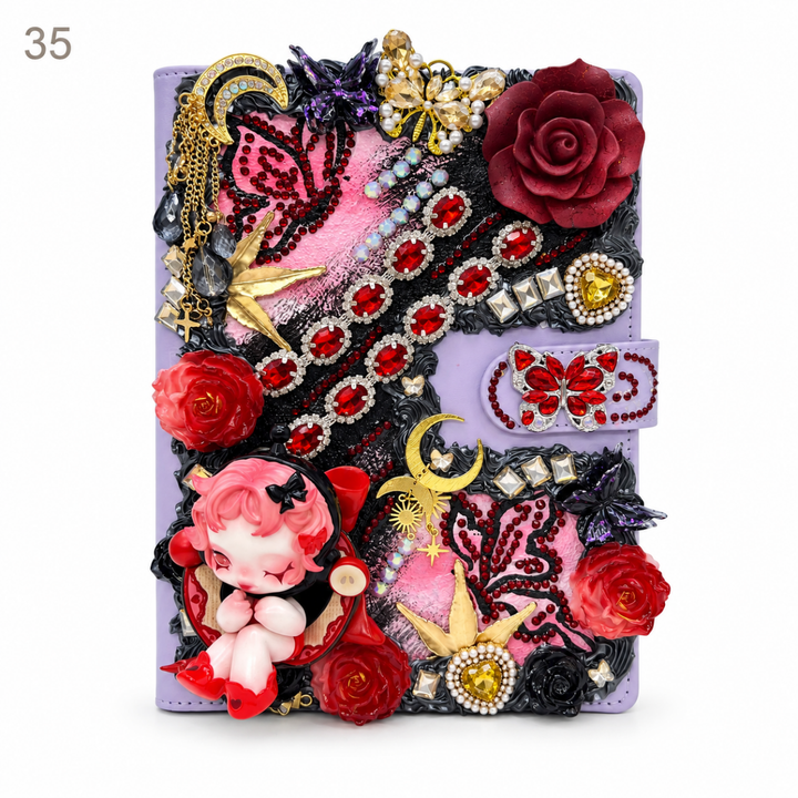 Hand-Painted Notebook with 3D Figures - kosbling-ready-to-ship