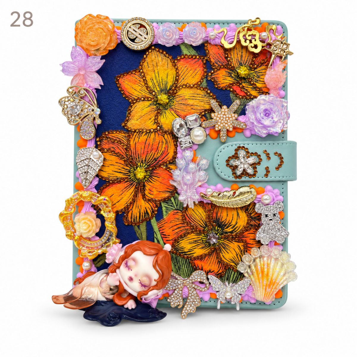 Hand-Painted Notebook with 3D Figures - kosbling-ready-to-ship