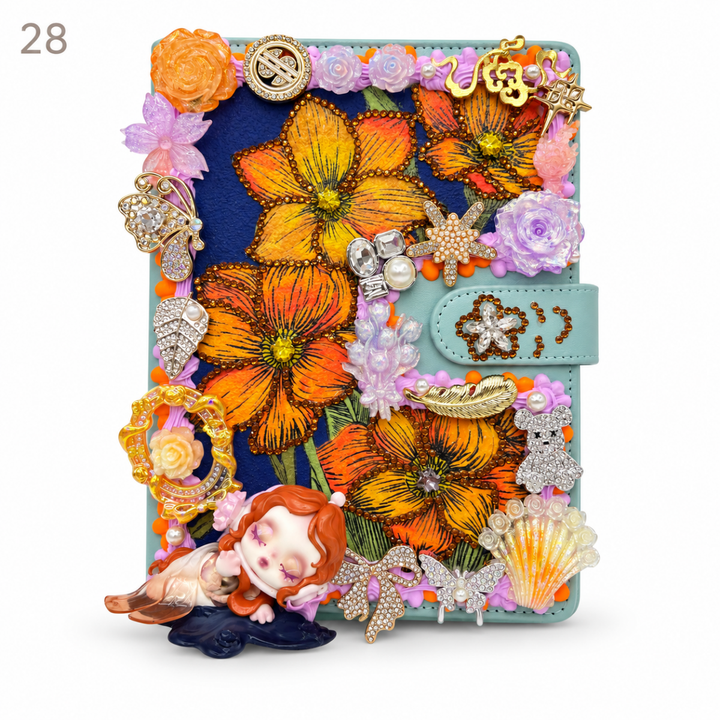 Hand-Painted Notebook with 3D Figures - kosbling-ready-to-ship