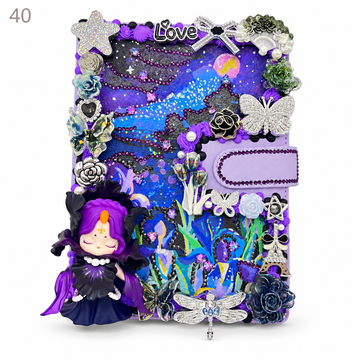 Hand-Painted Notebook with 3D Figures - kosbling-ready-to-ship