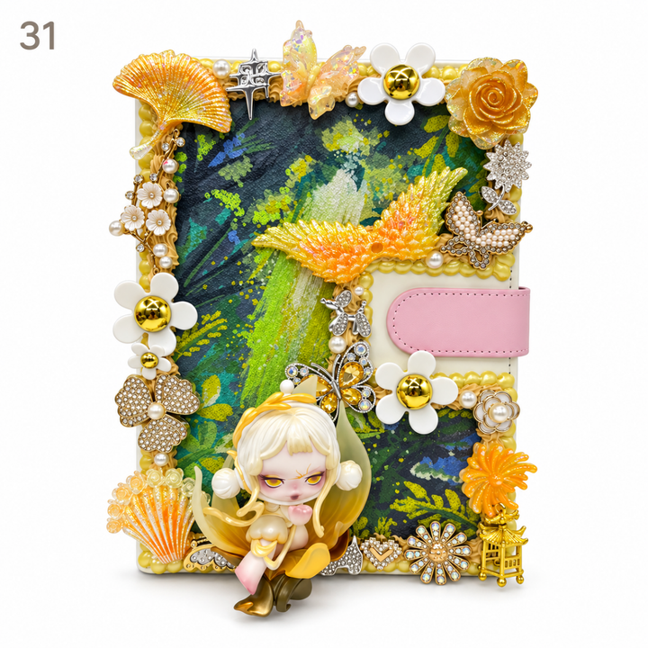 Hand-Painted Notebook with 3D Figures - kosbling-ready-to-ship