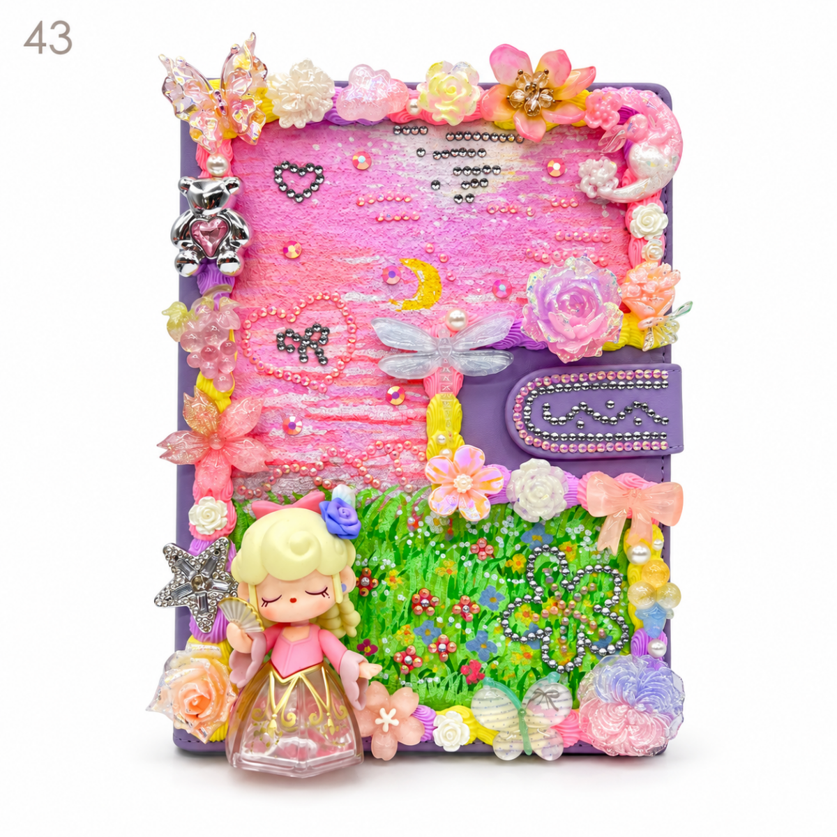 Hand-Painted Notebook with 3D Figures - kosbling-ready-to-ship
