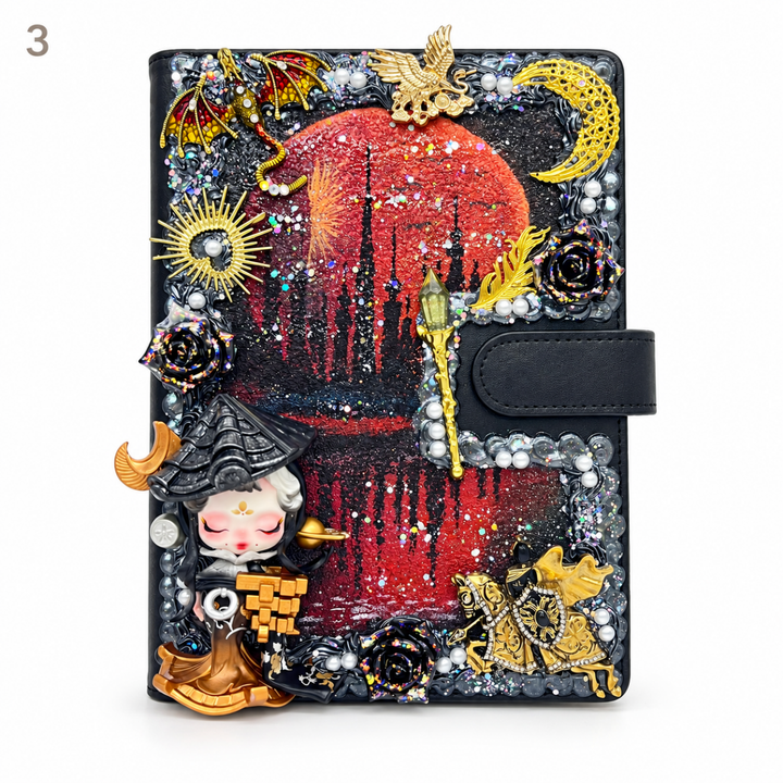 Hand-Painted Notebook with 3D Figures - kosbling-ready-to-ship