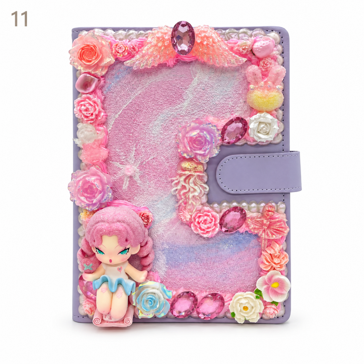 Hand-Painted Notebook with 3D Figures - kosbling-ready-to-ship