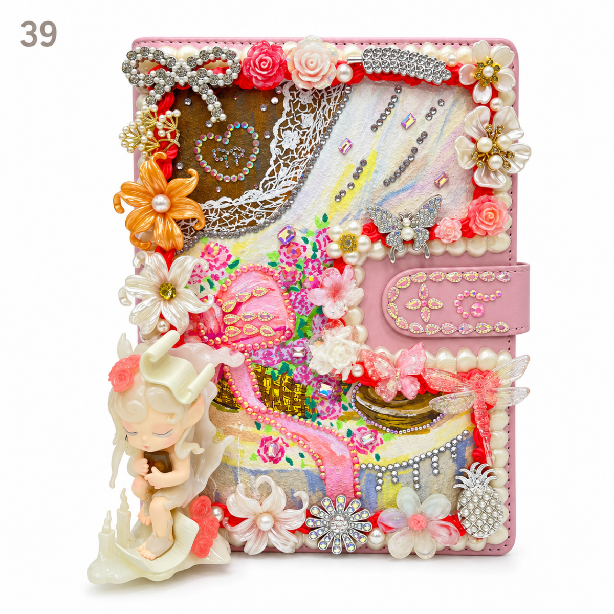 Hand-Painted Notebook with 3D Figures - kosbling-ready-to-ship